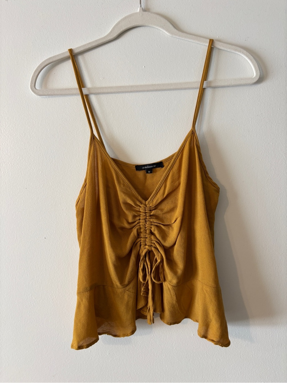 Mustard Yellow crop tank top